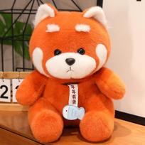 Pliušinis žaislas Miela maža meškėno lėlė Oranžinė raudona pandos lėlė Žaidimų automato lėlė Dovana 23cm 0.19kg orange