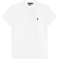 Polo Ralph Lauren SS23 Solid Color Logo Embroidered Short Sleeve Polo Shirt Women tops White 211747409-004 S