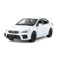 1/30 Subaru Impreza WRX STI Alloy Racing Car Model Diecasts Metal Sports Car Vehicles Model Simulation Sund Light Kids Toys Gift balta