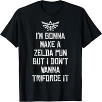 Nintendo Zelda Funny Triforce It Pun Graphic T-Shirt T-Shirt XXXL juoda