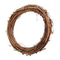 Ekologiškas rotango vainikas Nešiojamas Kalėdinis lankstus džiovinto rotango žiedas sodui 20cm brown