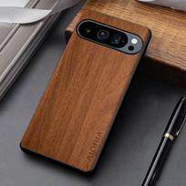 Case for Google Pixel 9 10 Pro XL 10A 9A Coque Durable Wooden Pattern Leather Cover for Google 10a Case Funda Google 9 Pro XL geltona
