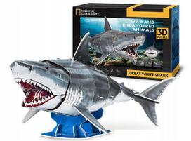 Cubic fun puzzle 3d national endangered animals great white shark ds1098h