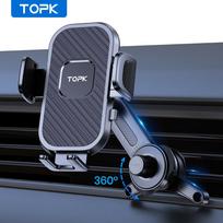TOPK Enhanced Air Vent Car Phone Mount Holder -Hands-Free Phone Holder with Adjustable Clamp Cradle,Phones,Durable ABS Material