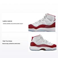 Air Jordan 11 Retro GS Cherry Vaikams Sportbačiai Balti Juodi Varsity-Raudoni 378038-116 36 white