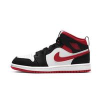 Air Jordan 1 Mid PS Black Gym Red Kids Sneakers White 640734-122 35
