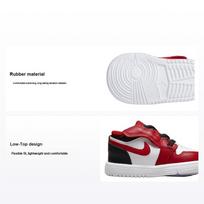Air Jordan 1 Low TD Reverse Black Toe Baby Sneakers Red White Gym-Red CI3436-163 21 brown