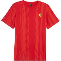 Puma AOP Scuderia Ferrari Race Crew Neck Graphic Print Short Sleeve T-Shirt Men Tops Ferrari-Red 623796-02 S