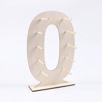 Number 0-9 Wooden Donut Display Stand Holder Board Table Desserts Stand for Birthday Party Wedding Baby Shower