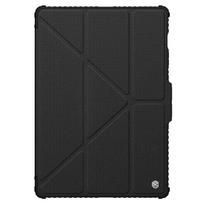 Nillkin for Samsung Galaxy Tab S9 Plus S10 FE Plus S10 Ultra  Armor Bumper Leather Case Slide Camera Hard PU+PC Protector for Tab S9 Plus black