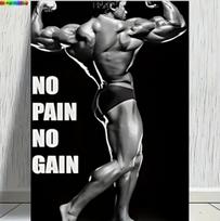 Motivational Gym Wall Poster - Muscle & Fitness Art 20x25