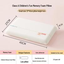 Universal Memory Foam Pillow for Children 1-6 Years - All-Season Comfort 1x1x1cm