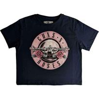 Guns N' Roses Ladies Crop Top: Classic Logo (Medium) M gray