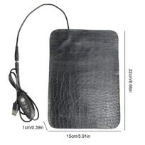 Reptile Panel Heater Pad Terrarium Heater Heat Pad Thermostatic Pet Heating Pad for Reptile Tank Lizard Frogs Snake black