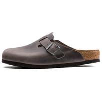 Birkenstock Boston Soft Footbed Oiled Leather Narrow Iron Unisex Sneakers Grey 1013256 35