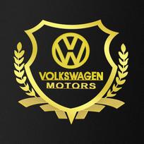 1 vnt. Automobilio kėbulo 3D lipdukai Kviečių varpų stiliaus emblema Automobilio apdaila Volkswagen B6 B7 B5 Golf Polo Tiguan Passat EOS Scirocco Jetta MK6 Octavia auksas