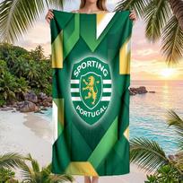 Sporting CP FC spaudinys Greitai džiūstantis paplūdimio rankšluostis Mikropluošto sugeriantis Nešiojamas kelioninis maudymosi rankšluostis 70cmx140cm(27x55inch)