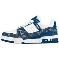 LOUIS VUITTON sportbačiai karvės oda mados tendencija žemi riedlenčių batai moteriški šviesiai mėlyni 1AC2AM 37 mėlyna