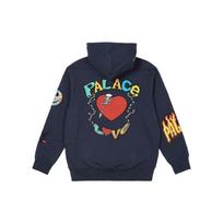 Palace x WWE Love Hood Navy Unisex Tops Blue P22HD196 S black