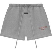 Fear of God Essentials Fleece Soccer Short Dark Heather Men Bottoms Grey 160BT242001F XS gray