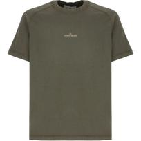 Stone Island Round Neck Logo Pullover Short Sleeve T-Shirt Men T-Shirts Olive K1S1521000-20S0080-V0054 S