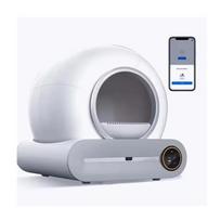 Tonepee 65L automatinis išmanusis kačių kraiko dėžė, savaime išsivalanti visiškai uždara kačių kraiko dėžė, namų augintinio katės kraiko padėklas 480*516*505mm balta
