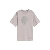 Stone Island Ss24 Solid Color Compass Logo Printed Crew Neck Short Sleeve T-Shirt Men Tops Gray 80152RC87-V0064 L