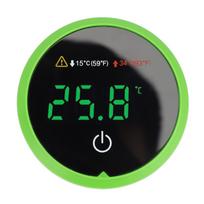 Fish Tank Digital Temperature Meter LED Display  celsius   Fahrenheit  Switch Touch Cordless Adhesive Aquarium gray