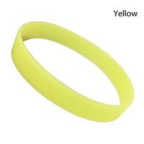 Silica Gel Silicone Bracelet Rubber Rubber Bangle Fashion Jewelry Wrist Band  Unisex geltona