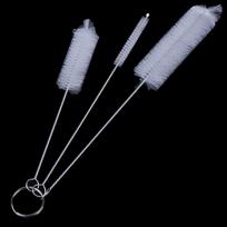 White 3Pcs Lab Test Tube Cleaning Brush Household Kitchen Bottle Clean Tool