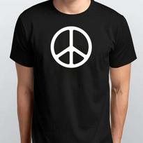 Peace Symbol CND Sign Ban the Bomb T-SHIRT S M L XL XXL 3 4 XL Black White L black