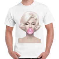 Marilyn Monroe Burbulinės Gumos Juokinga Dovana Dovanų Rinkinys Retro Vintage Unisex Marškinėliai 1741 XXXL white