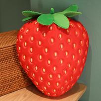 Simuliacija vaisius braškė metama pagalvė pliušinis žaislas sofos pagalvė mergaitės miegui raminanti lėlė gimtadienio dovana 35cm（0.6kg） red