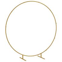 222cm Auksinės spalvos Fono stovas, Apvalus Metalinis Vestuvių Arka Gimtadienio Šventei, Nuotakos Dušui, Baigimui, Ceremonijai 222 x 60 x 224 cm