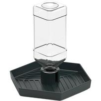 Pet Reptiles Waterer Automatic Water Dispenser for Terrariums and Habitats Water Bottle Drinking Bowl for Lizards (as the picture,small WaterDispenser) gray