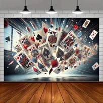 Poker Cards Casino Gambling Ace King Queen Jack Spade Heart Diamond Club Flying Explosion Game Night Wall Tapestry Man CaveDecor 100X70CM white