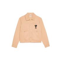 Puma x AMI Paris Heart Logo Solid Jacket For Autumn Men Outerwear Khaki 534065-97 S white