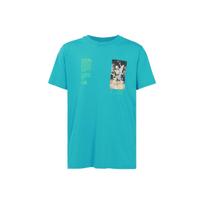 Off-White C/O Virgil Abloh Ss20 Skull Print Short Sleeve T-Shirt With Standard Fit Men Tops Blue OMAA027R201850143988 S