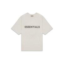 Fear of God Essentials SS20 3D Silicone Applique Boxy T-Shirt Men Tops Oatmeal FOG-SS20-288 M