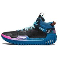 Li Ning League Of Legends X  Anti Five 3 Jinx Shock Absorbing Wear Resistant Lightweight Mid Top Basketball Shoes Men sneaker Black Blue ABFT025-4 44⅓ black