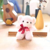 Cute Cute Teddy Bear Pendant Plush Toy Doll Bear Schoolbag Hanging Decoration Keychain Doll Doll 12cm gray