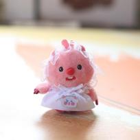 Cute Pink Mouse Pendant Plush Toy Doll Squirrel Schoolbag Hanging Decoration Keychain Doll little beaver pink