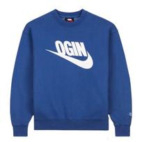 Nike X Nigo Bendradarbiavimas FW24 Apvalus kaklas Megztinis Patogus ilgomis rankovėmis Džemperis Vyriškas džemperis Mėlynas FV5942-492 XS blue