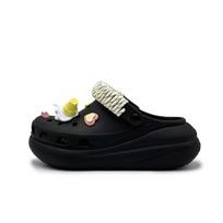 Crocs Crush Clog Cone EVA Ice Cream Gummy Bear Accessories Sweet and Cute Hole Shoes Women's Black 34-35 juoda