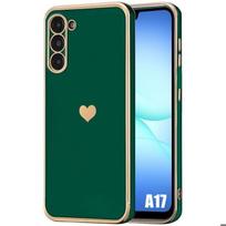 Coque de Protection - BOOLING - Samsung Galaxy A17 5G/4G - Silicone Antichoc Motif Cœur - Vert Nuit žalia