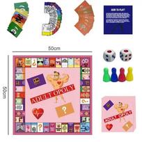 Adultopoly stalo žaidimas Poros pasimatymo vakaras Juokingas santykių kortų žaidimas Interaktyvios Valentino dienos dovanos vyrui žmonai Kortų žaidimo žaislas blue