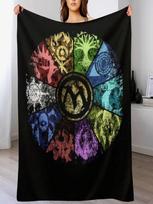 MTG išblukęs Gildių Ratas Mesti pledas prabangus Pikiniko ploni pledai 75X95CM pilka spalva