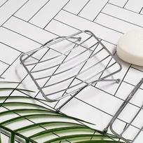 Round stainless steel soap dish