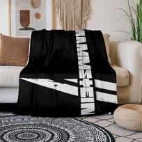 Rammstein - CD + T-Shirt BundleBlanket Flannel Throw Blanket for Sofa, Bed, Travel, Camping, Office, Couch, Chair, And Bed Gift for Christma 150x180cm white