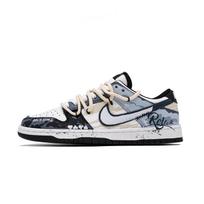 Nike Dunk Spiritual Wanderings Sintetinės odos amortizacija, Atsparūs dilimui žemi krepšinio/riedlenčių bateliai Unisex HF5441-100(Team1027-) 44 gray